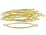 Brass Textured Wire Connector in Gold Tone in Assorted Shapes and Sizes appx 60 Pieces Total