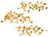 18k Gold Over Stainless Steel 4 Prong Earring Backing in 3 Sizes and Butterfly Earring Backs
