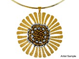 Beaded Sunflower Pendant Supply And Project Kit With instructions