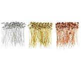 Flower Headpins appx 5mm and appx 2" in length in Silver, Gold & Rose Tone 300 Pieces Total