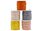 1 mm Wax Cord Spool Set of 10 in Assorted Colors appx 10 yards each