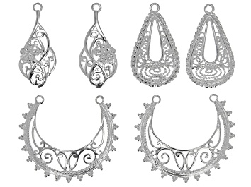 Picture of Earring Findings Set of 3 in Silver Tone