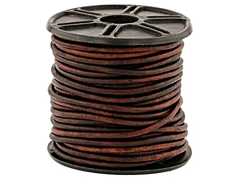 Leather Cord appx 2mm Round Set of 4 in Assorted Colors appx 10M each