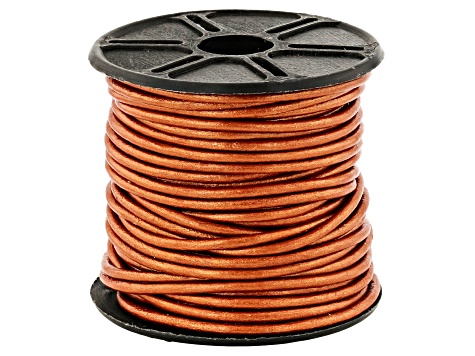 Metallic Leather Cord Round appx 1.5mm Set of 4 in Assorted Colors appx 10M each