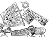 Assorted Bail Set includes 5 Styles in Silver Tone 18 Pieces Total