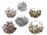 Aster Spacer Beads in Antiqued Silver, Copper, and Brass Tones Appx 1,000 Pieces Total