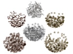 Aster Spacer Beads in Antiqued Silver, Copper, and Brass Tones Appx 1,000 Pieces Total
