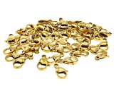 18k Gold Over Stainless Steel 15mm Lobster Clasp Set of 50
