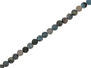 Blue Apatite 3mm Faceted Round Bead Strand Approximately 14-15" in Length