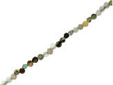 Multicolor Fluorite Mix 2.5mm Faceted Round Bead Strand Approximately 14-15" in Length