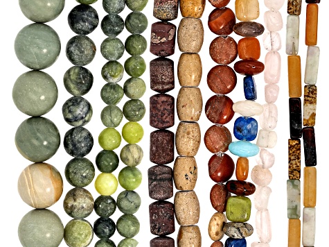 Multi-Stone 4-24mm Assorted Bead Strand 1lb Bag