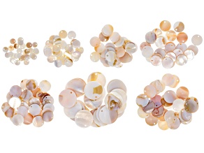 Mother of Pearl Round Flat Disc Loose Beads in Assorted Sizes