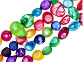 Multicolor Mother of Pearl, Pearl, & Blister Pearl 4-11mm Bead Strand Set of 4