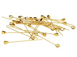 18k Gold Over Stainless Steel Headpin with Bail Set of 30