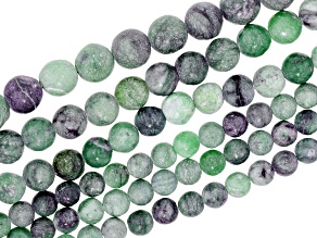 Serpentine 6mm, 8mm, & 10mm Round Bead Strand Approximately 14-15" in Length Set of 6