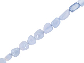 Blue Opal 7x9-10x14mm Tumbled Nugget Bead Strand Approximately 14-15" in Length