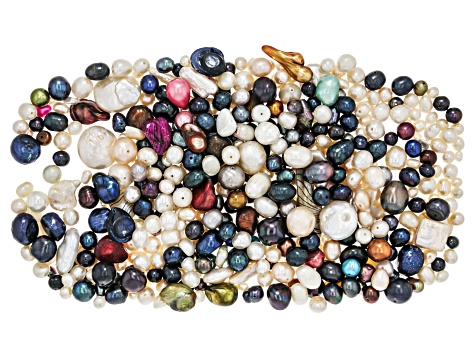 Multicolor Assorted Cultured Freshwater Pearl 1/2 lb Mix