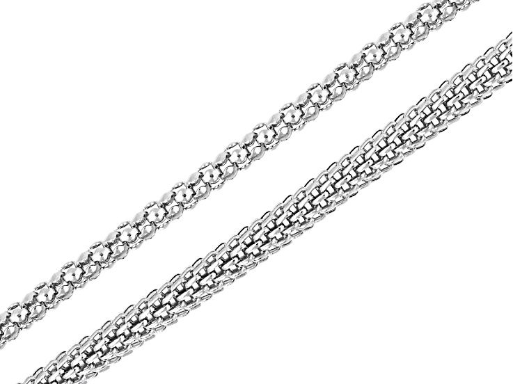 Stainless Steel Round Unfinished Chain Duo Total of 8 Meters