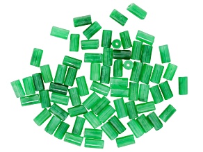 Green Jadeite 9x5mm Loose Bead Set of 70