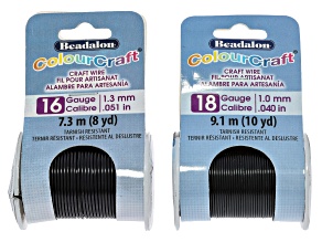 Black ColourCraft 16 & 18 Gauge Craft Wire Set of 2 Total of 18 Yards