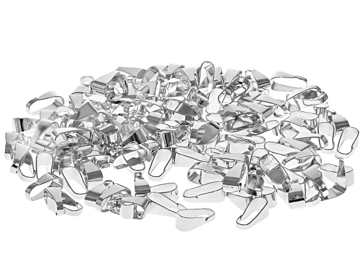 Silver Plated 10mm Pendant Bail Set of 144