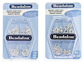 Silver Plated Findings Assortment Set of 112