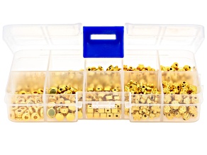 Gold Tone Electroform Beads in Assorted Shapes & Sizes Set of 500