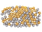Silver & Gold Tone Assorted Size Filigree Bead Set of 800