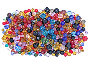 Multicolor Glass 4-16mm Assorted Shape & Size 1lb Mix