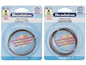 Antique Brass Tone German Style 21 & 24 Gauge Wire Set Total of 6.5M