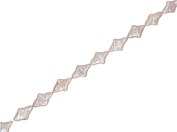 Cultured Freshwater Pearl 14x9mm Star Shaped Bead Strand Approximately 15-16" in Length