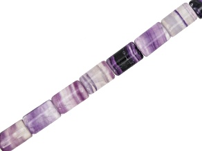 Fluorite 8x12mm Tube Bead Strand with Large Hole Bead Strand Approximately 15-16" in Length