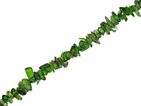 Chrome Diopside Chip Bead Strand Approximately 34" in Length