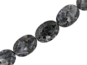 Larvikite 22x30mm Faceted Oval Bead Strand Approximately 15-16" in Length