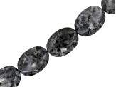 Larvikite 22x30mm Faceted Oval Bead Strand Approximately 15-16" in Length