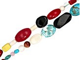 Multi-Stone Bead Strand Approximately 15-16" in Length Set of 10