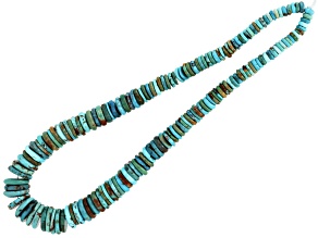Turquoise 6-16mm Graduated Disc Bead Strand Approximately 15-16" in Length