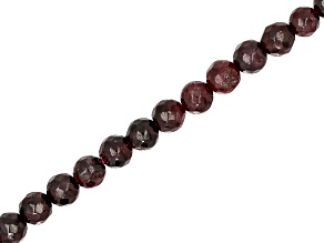 Garnet 5.5-6mm Round Bead Strand Approximately 14-14.5" in Length