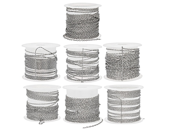Sample Chain Sets Stainless Steel Unfinished Assorted Chain Set Total of 28 Meters ...