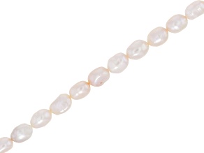 Soft Pink Cultured Freshwater Pearl 6-7x9mm Potato Bead Strand Approximately 15" in Length