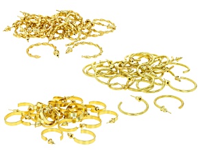 Gold Tone Earring Findings Set of 78