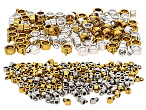 Antique Gold & Silver Tone 3.5mm & 5mm Slider Bail Set of 300