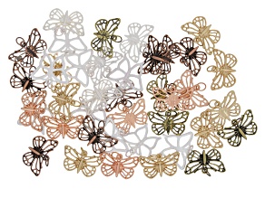Assorted Butterfly Charms Set of 40