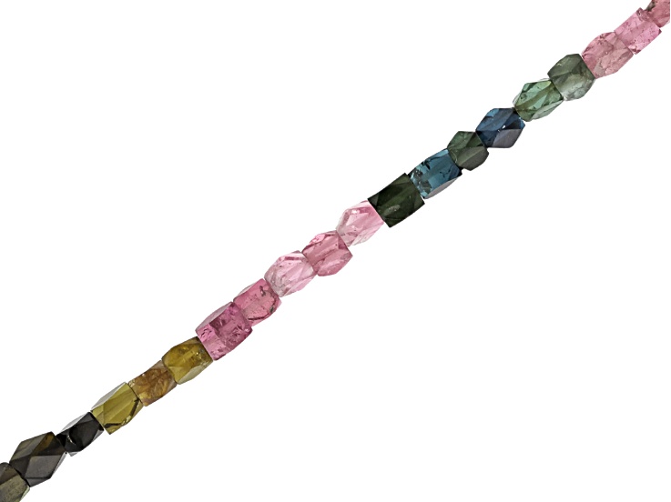 Multicolor Tourmaline 4x3mm Faceted Bead Strand Approximately 14-14.5" in Length