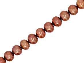 Bronze Freshwater Pearl 9-9.5mm Semi Round Bead Strand Approximately 16" in Length
