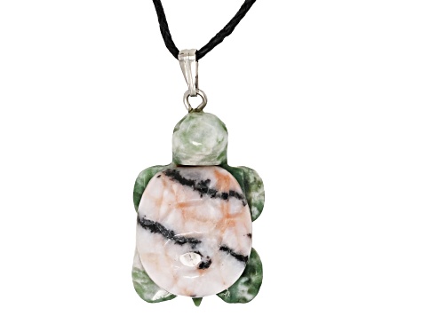 Multistone Carved Turtle Pendant Set of 10 - JMO643 | JTV