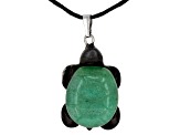 Multistone Carved Turtle Pendant Set of 10