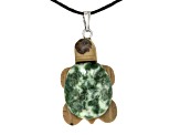 Multistone Carved Turtle Pendant Set of 10