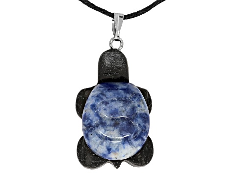 Multistone Carved Turtle Pendant Set of 10