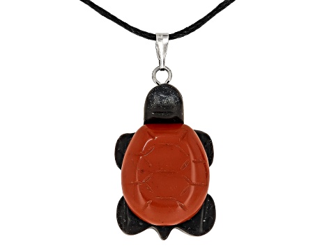 Multistone Carved Turtle Pendant Set of 10